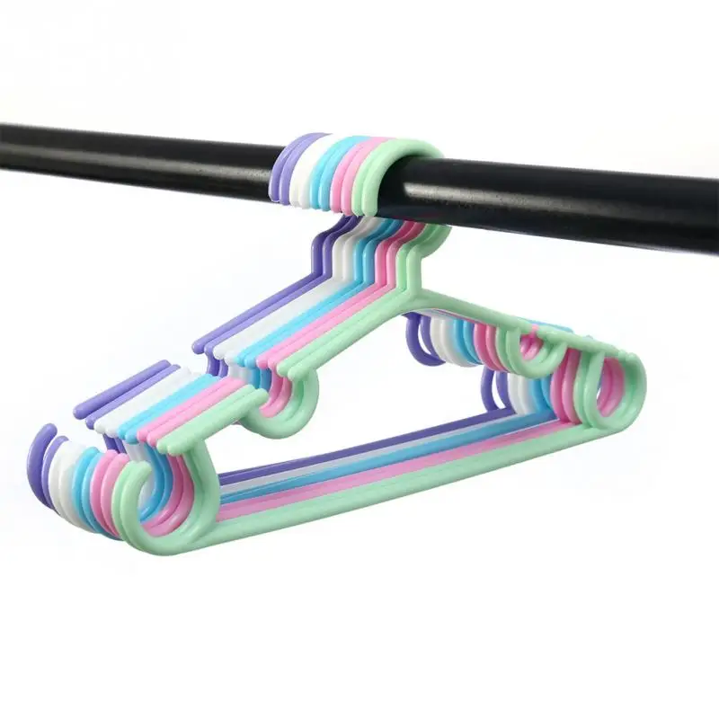 Multi Coloured Children Kids Plastic Coat Hangers Child Baby Clothes