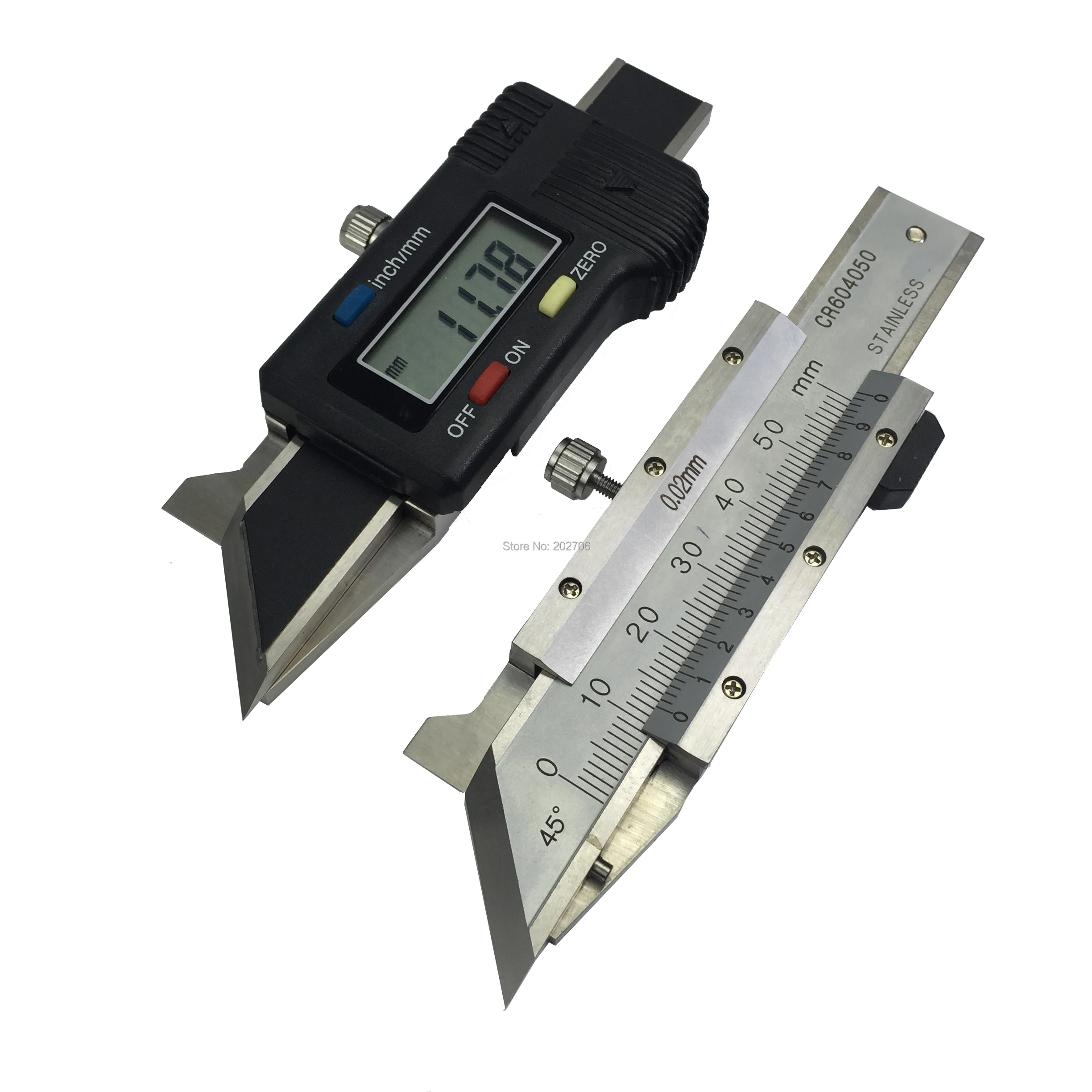 Calipers Tools 30 45 60 degrees Digital Chamfer Gauge 06mm Stainless