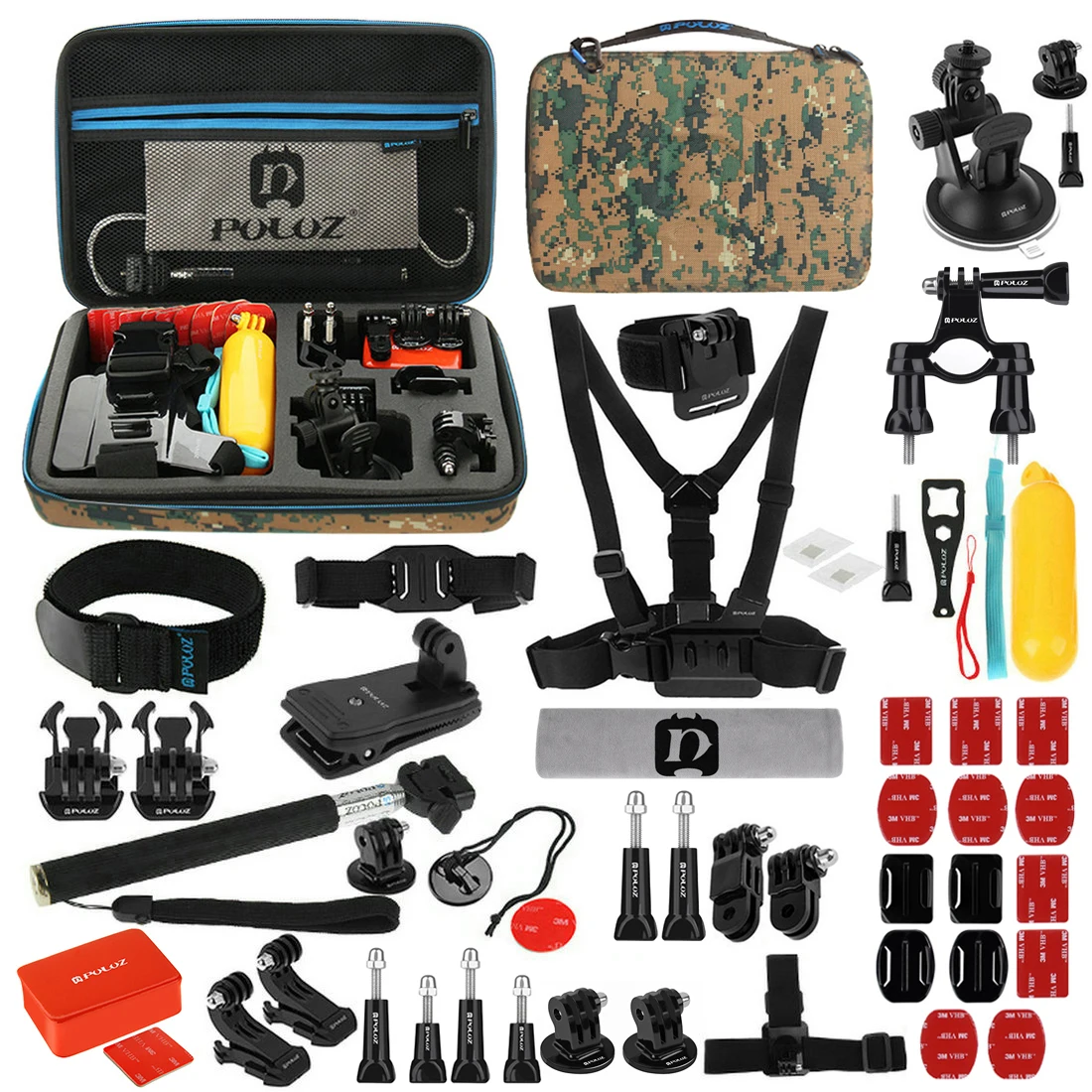 

Selfie Stick 53 in 1 Accessories For Gopro Accessories Sets For Gopro Hero 7 6 5 4 3 2 1 For Xiaoyi and Other Action Cameras