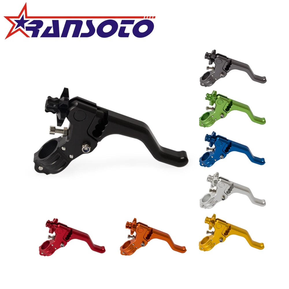

RANSOTO Motorcycle 22mm Short Stunt Clutch Lever Cable Performance Easy Pull Left Lever For Honda Grom SUZUKI RM125 YAMAHA YZ250