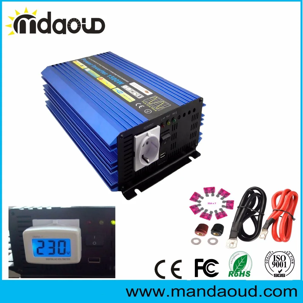 

1500W Solar System Inverter DC TO AC Pure Sine Wave USB Output Car Power Inverter