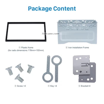 

Seicane Silver Double Din Car Radio Fascia Frame for Universal VW Passat B5 Sharan Citi Series Jetta Golf Polo Car Kit Stereo