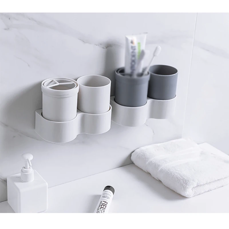 Bath Supplies Wall-mounted toothbrush box set | Дом и сад