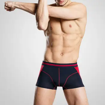 

MISSKY 6PCS/Set Men Boxers Color Block Modal Underpants Soft Boxers Fashionable Breathable Underwear