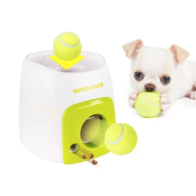 

Automatic Interactive Fetch Ball Tennis Launcher Ball Rolls Out Machine Launching Fetching Balls Dog Training Tool