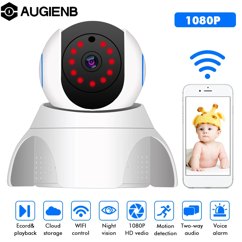 

1080P Wired/Wireless Security Wifi IP Camera Pan/Tilt Night Vision CCTV Camera System