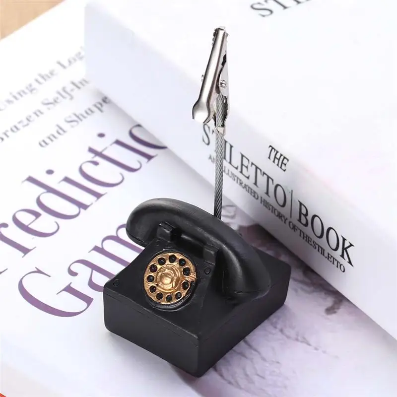 1pc Memo Clip Vintage Retro Resin Pratical Durable Note Clamp Table Decoration Clip Table Supplies Memo Folder