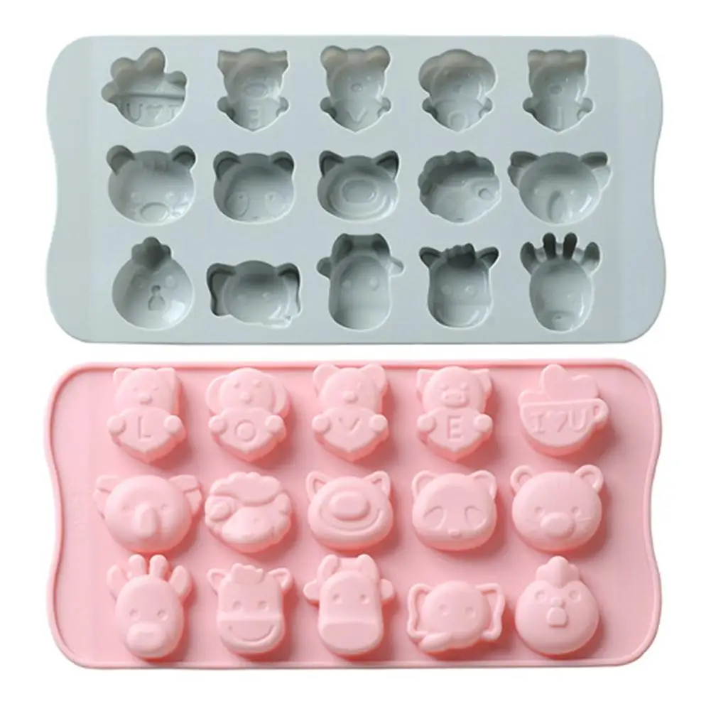 

15 Cups Cartoon Animals Silicone Mold Cake Baking Tools DIY Ice Tray Chocolate Mould Pastry Bread Cake Tools