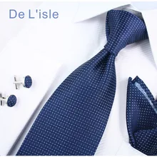 Премиум нано водонепроницаемая ткань жаккардовый галстук запонки Hanky подарочный набор роскошный подарок с подарочной коробкой и сумочкой