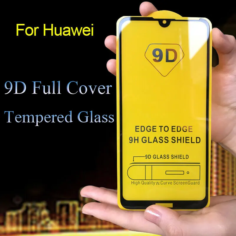 

9D Tempered Glass Film for Huawei Nova 3 3i Honor 8A 8X Play Mate 20 P30 Lite P Smart 2019 Y6 2019 Full Screen Protection Glass
