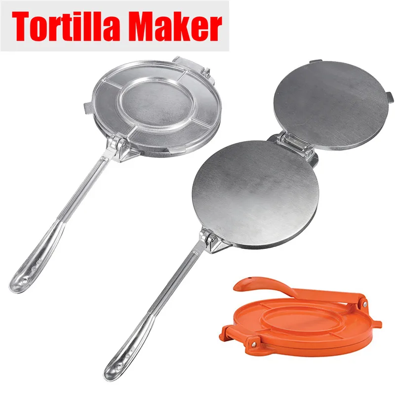 Comprar 2 colores de Tortilla fabricante de la prensa de la sartén restaurante pesado comercial de aluminio Tortilla Pie fabricante de la herramienta de prensa de la parte del electrodoméstico