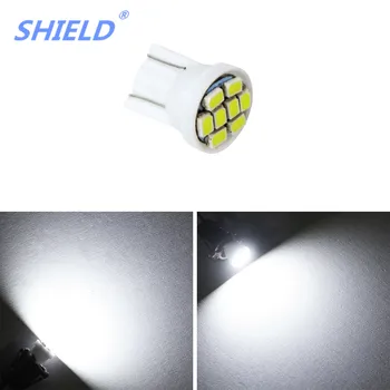 

10Pcs T10 W5W car interior light LED 8 SMD Super Bright auto door lamp small bulbs White 194 168 Wedge Truck 12V 8SMDCar styling
