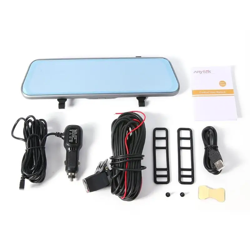 Anytek T900 9 66 дюймов Автомобильное зеркало заднего вида DVR камера 1080p +
