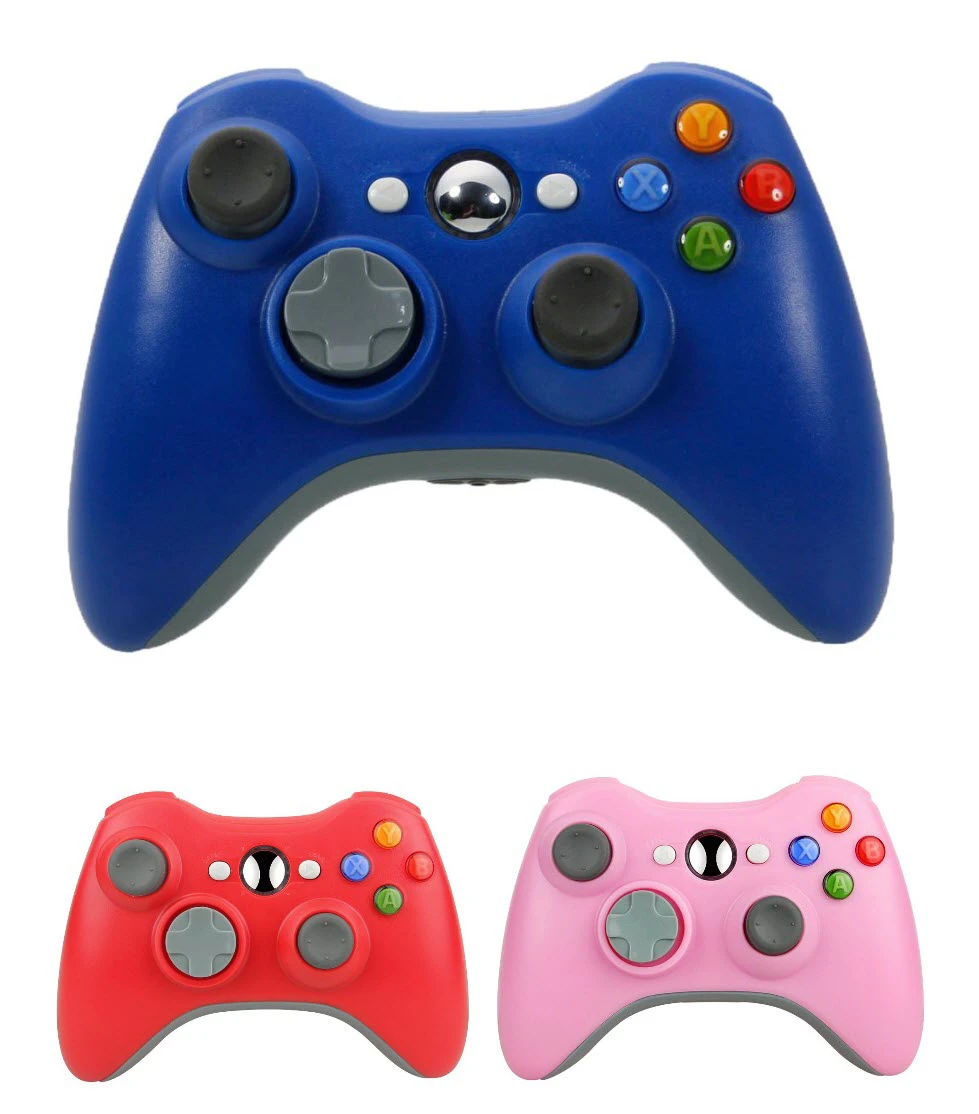 

USB Wireless Game Pad Controller for Use With Xbox 360 (Black,blue and pink)without retail boxes without logo