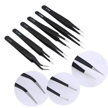

6pcs/lot Anti-static Stainless Steel Tweezers Electronic Repair Maintenance Tool ESD12-ESD15 Electronic Repair Tools