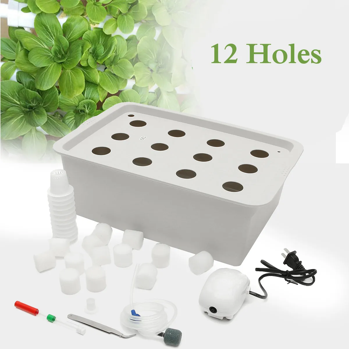 12 Holes Plant Site Hydroponic Garden Pots Planters System Indoor Garden Cabinet Box Grow Kit Bubble Nursery Pots 12 Holes Plant Site Hydroponic Garden Pots Planters System Indoor Garden Cabinet Box Grow Kit Bubble Nursery Pots