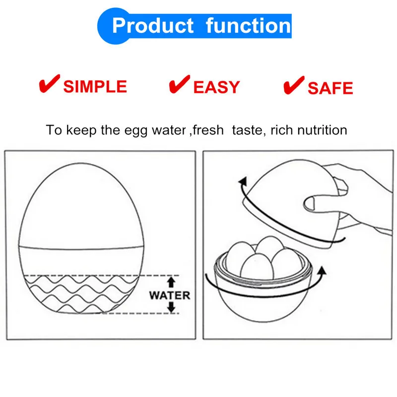 4 чашки яиц котел плита для микроволновой печи 4 яйца для завтрака кухонный прибор кухонные принадлежности Пароварка для яиц