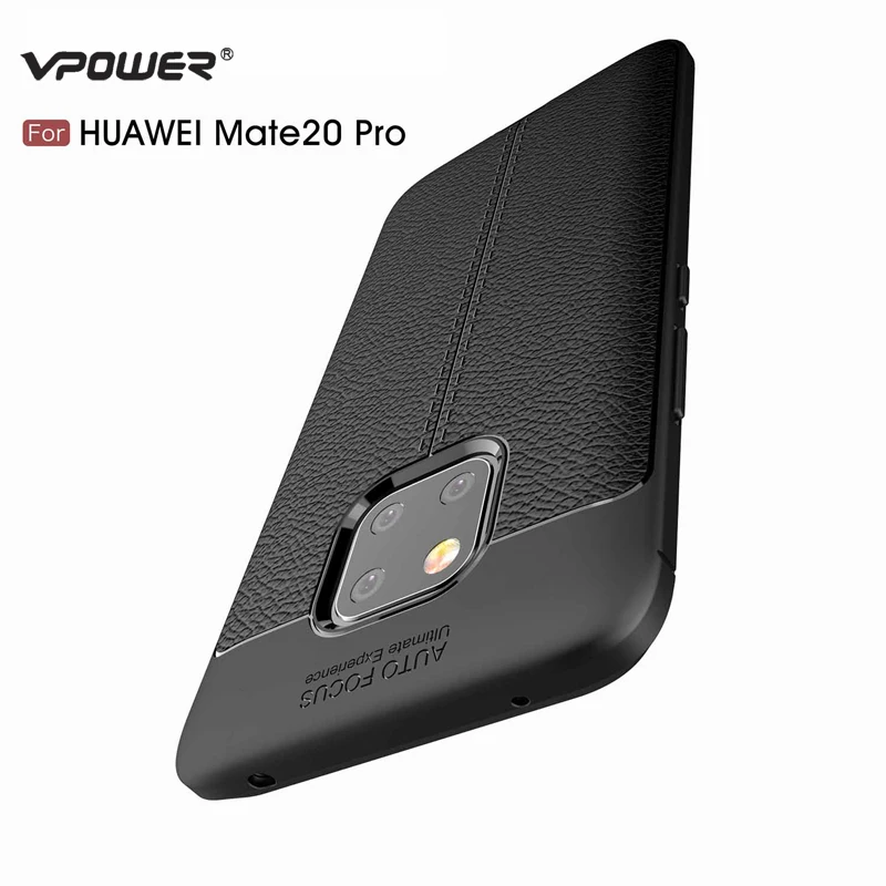 

Huawei Mate 20 Pro Case Cover Vpower Lichee Pattern Shock Proof Soft Silicone Phone Cases For Huawei Mate 20 Pro Back Covers