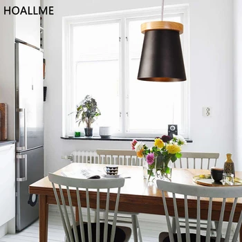 

Retro Industrial Loft Wood/Iron Pendant Lights Luminaire Dining Room Pendant Lamp for Home Lighting Household Decor Lighting