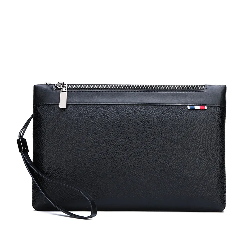

Fashion Leisure Zipper Long wristlet men wallet luxury capacity Multi-function male wallet soft leather handbag Clutch Coin Purs