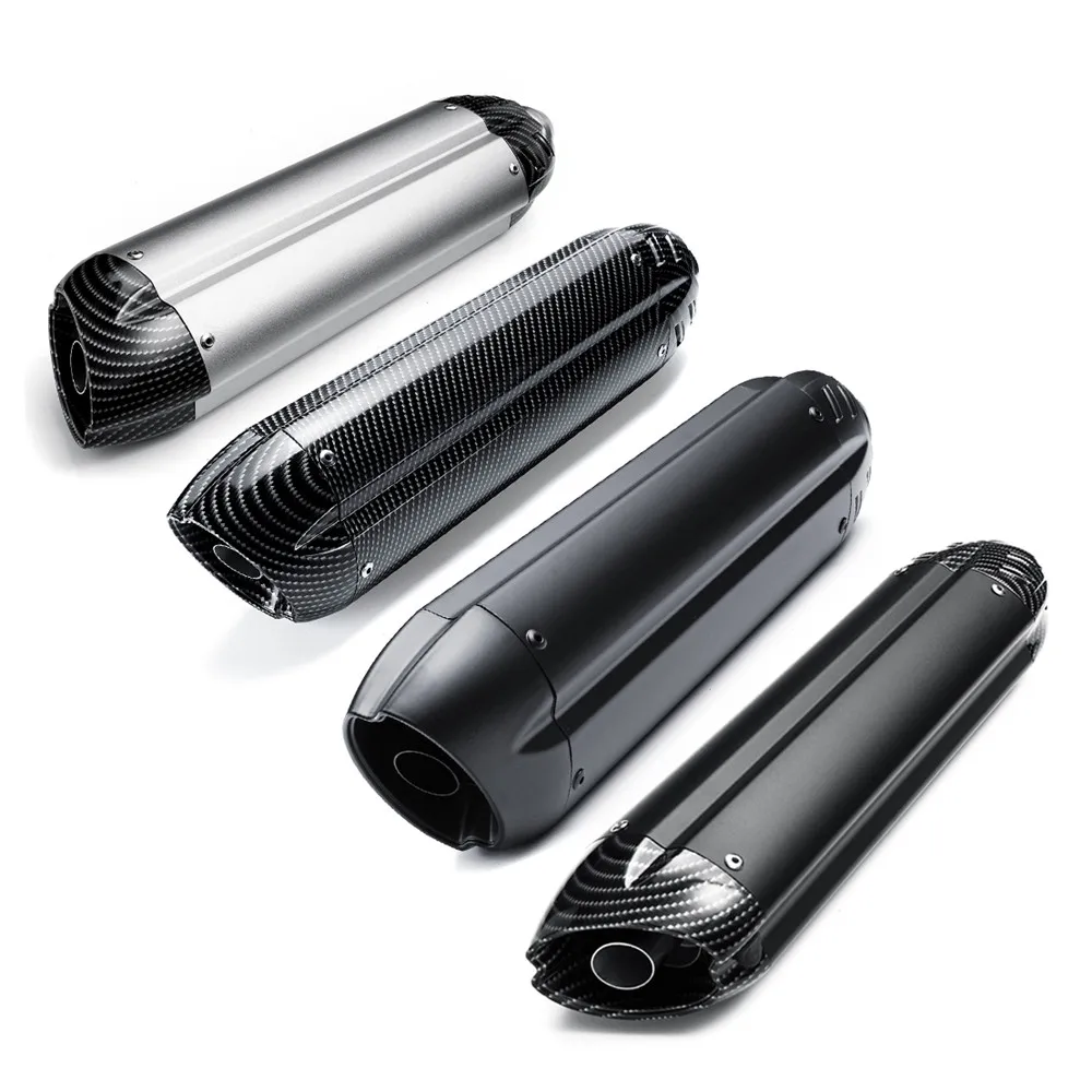 

for Honda for Yamaha for Kawasaki for Suzuki 36-51mm 470mm Universal Aluminium Alloy Motorcycle Exhaust Muffler Tip Carbon Style