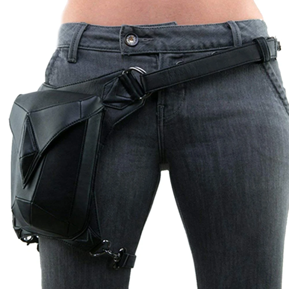 

Steampunk PU Leather Waist Bag Vintage Gothic Steampunk Fanny Waist Leg Bag