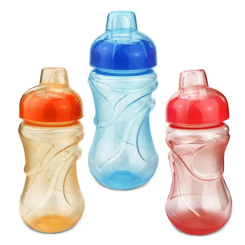 Cute Baby Cup Kids Children Learn Feeding Drinking Water Straw Handle