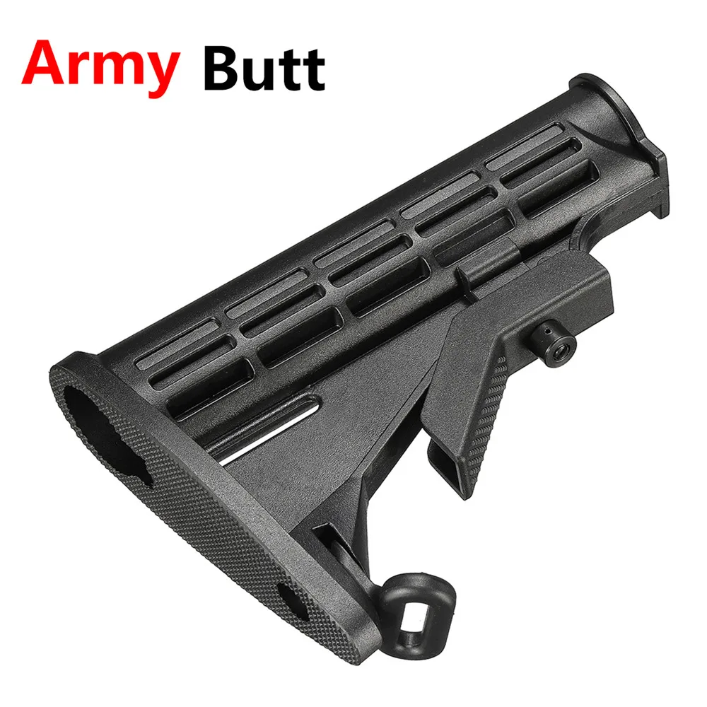 Billige Schwarz MFT licht Armee Navy Nylon Hinterschaft Für Gel Ball Strahlen Pistolen Spielzeug Ersatz Zubehör Für JinMing 8th M4A1