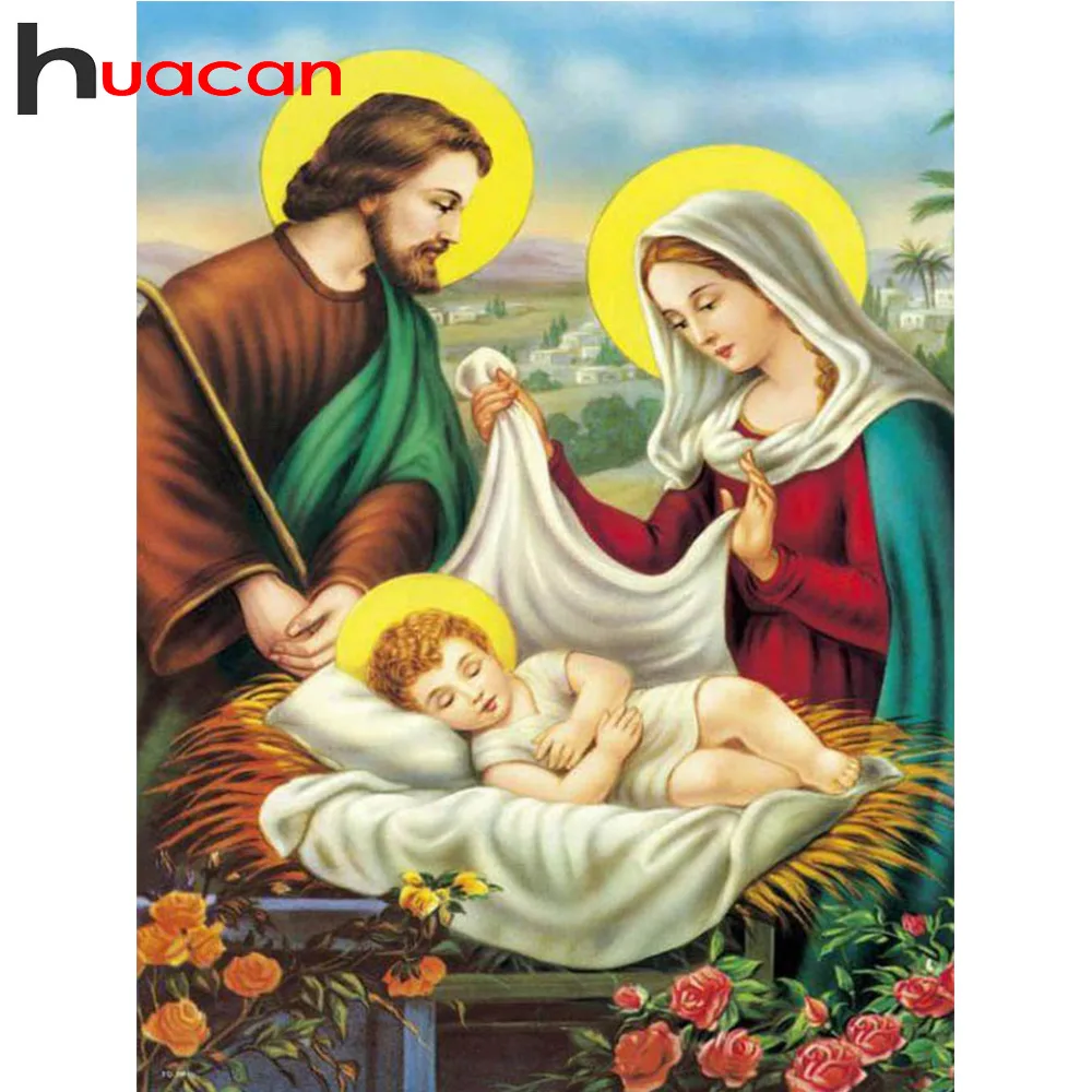 

Diamond Painting Icon Full Square Rhinestones Picture Holy Family Church Handicraft Diamond Mosaic Embroidery Icon Decoration