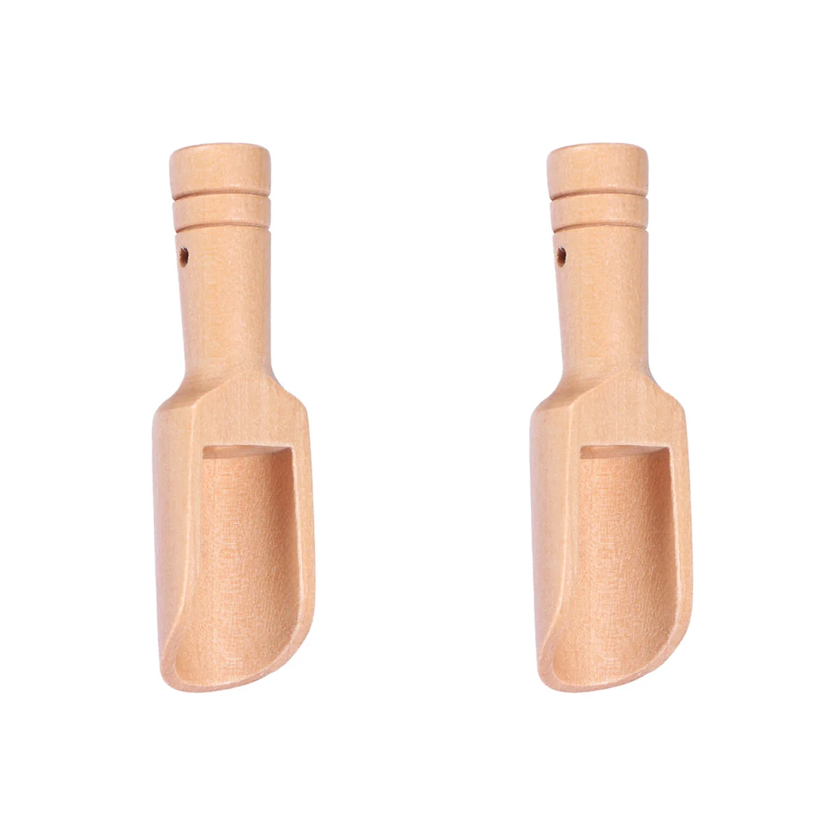 

2pcs Wooden Round Handle Scoop Teaspoon Small Salt Shovel Milk Powder Scoops Kitchen Mini Wood Spoon Tableware Tools Supplies
