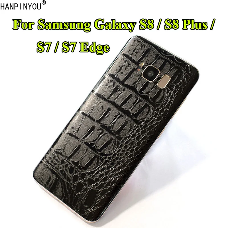 

For Samsung Galaxy S8 Plus S7 Edge Crocodile / Honey Comb /Snake skin Pattern Leather Full Back Cover Matte Decals Wrap Sticker