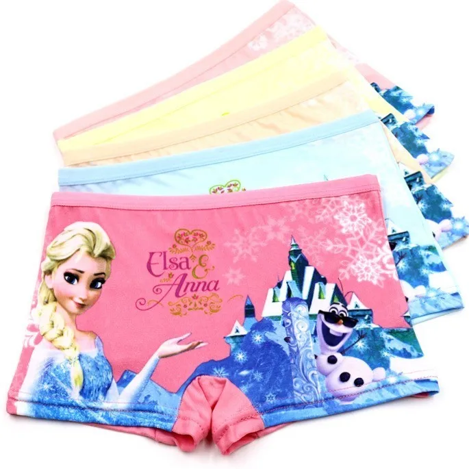 

Free shipping 5 pieces Children Underwear Underpants Cotton Printing Ice Snow Witch Nepal Cartoon Girl panties panty Recommend