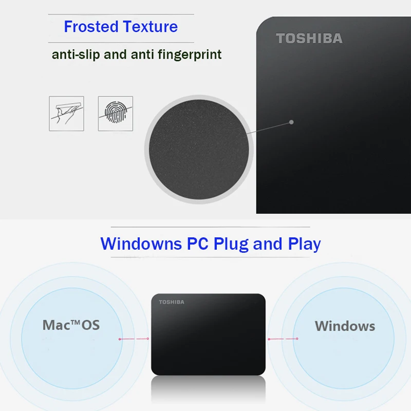 TOSHIBA Canvio Basics 3,0 Портативный жесткий диск 1 ТБ 2 ТБ внешний жесткий диск HDD 2," HD портативное запоминающее устройство USB 3,0 SATA3