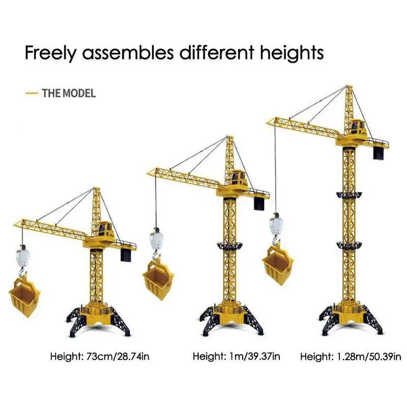 

Eighty Heavy Industry Remote Control Tower Crane 1.28 Meter Large Tower Crane Model Non-engineering Vehicle 678 for Boy Toys