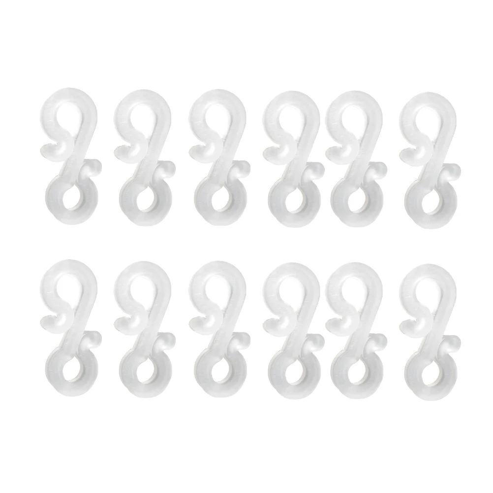 24Pcs Gutter Hang Hooks Xmas Light Clips Home Plastic Hook Hanging Decor New