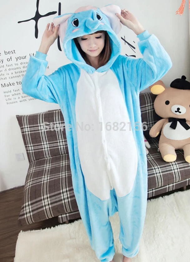 Kigurumi New Design Lovely Elephant Pajamas Pyjamas Adult Children Animal Onesie Sleepsuit For Unisex |