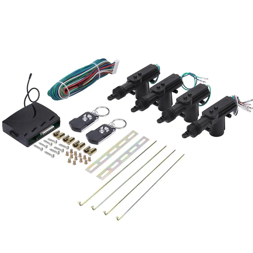 12v Centrale 4 Motos Verrouillage Porte Kit Remplacement 360° Degrés Voiture