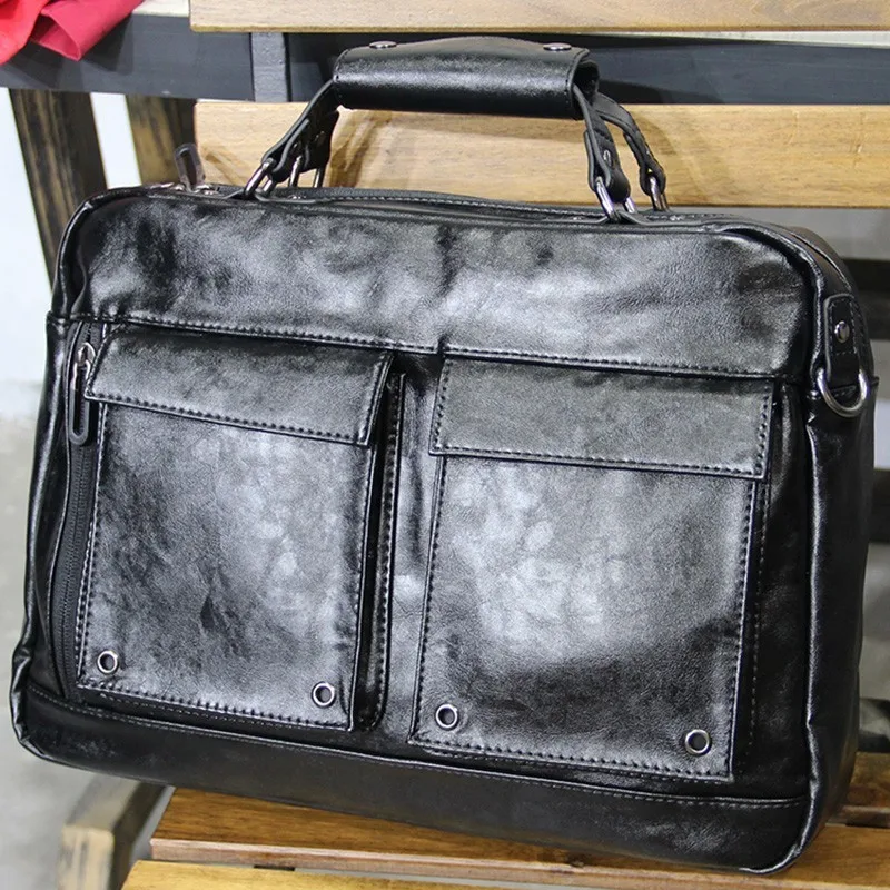 حقيبة ساعي بريد للرجال بو أزياء والجلود رجل حقيبة كمبيوتر محمول الكتف Crossbody أكياس Bolso هومبر الكمبيوتر حقائب بولسا الغمد