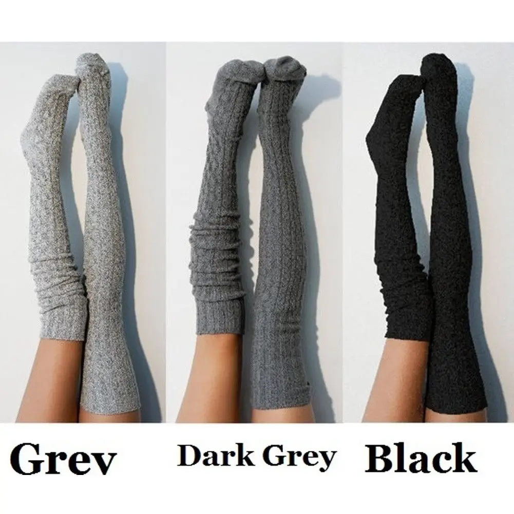 

Women's Winter Warm Knit Over The Knee High Tights Stockings Long Cotton Tights Thigh Stocking