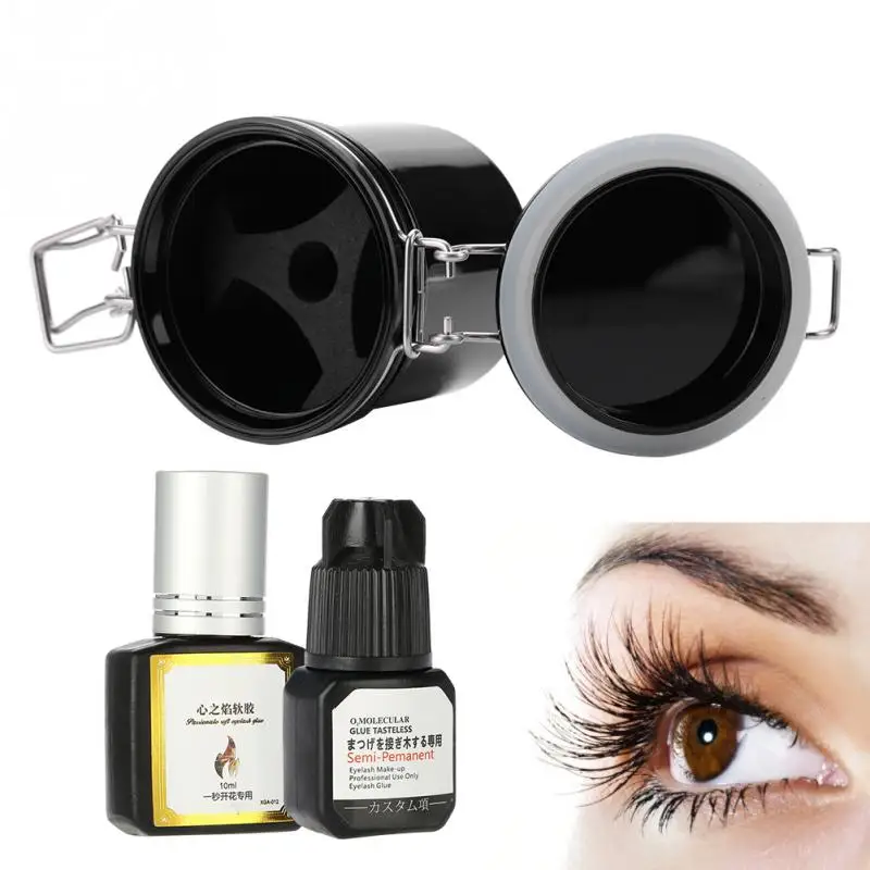 

New Eyelash Glue Storage Individual Adhesive Stand Eyelash Extension Activated Sealed Storage Jar Container Makeup Tool a