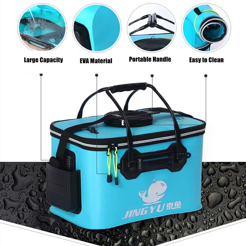  Portable Fishing Bags Fish Wear Bucket Gear Outdoor EVA Fishing Bucket Folding Portable Camping Hik - 32969803132