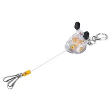 Выдвижная катушка спиннинга брелок стальной Летающий спиннинг рыболовный брелок с зажимом замок Пряжка рыболовные снасти инструменты