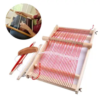 

Wooden Sewing Machine Weaving Loom Kit Handmade Woven Suit Wooden Multifunctional Loom DIY Wool Hook Looms Household Supplies