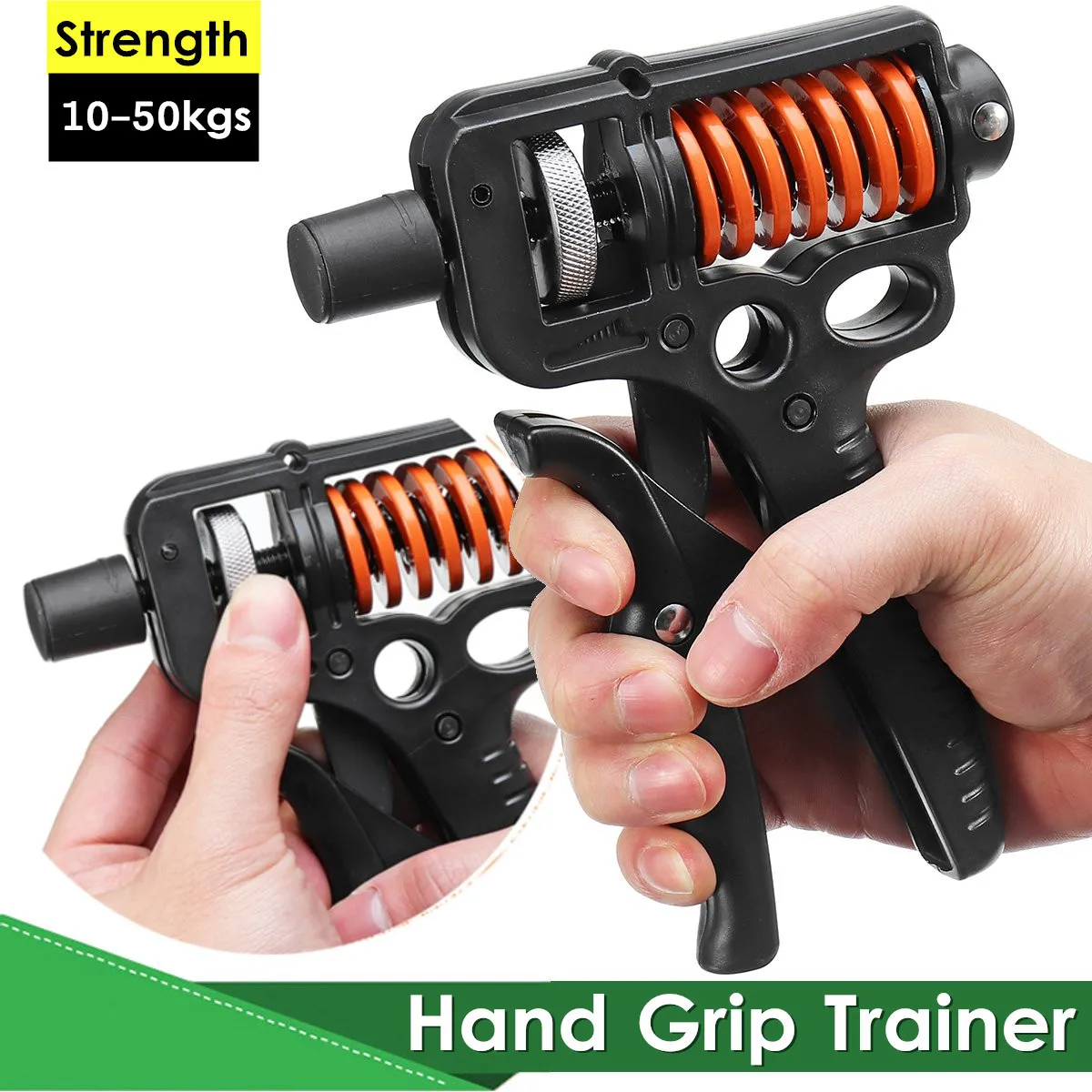 

Fitness Muscle Exerciser Hand Gripper Arm Strength Trainer Sport Spring Finger Carpal Expander Equipment 15-50kg Adjustable