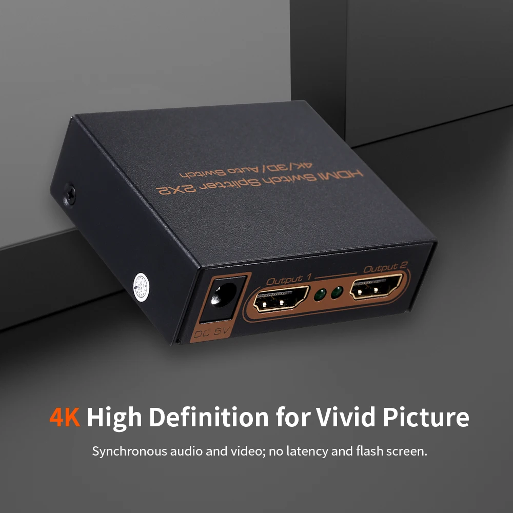 HD Splitter 2 IN 2 Out Switcher 2x2 switcher with 4K Full HD 1080P 3D Effect for Laptop/STB/XBOX/Projector HD Splitter 2 IN 2 Out Switcher 2x2 switcher with 4K Full HD 1080P 3D Effect for Laptop/STB/XBOX/Projector