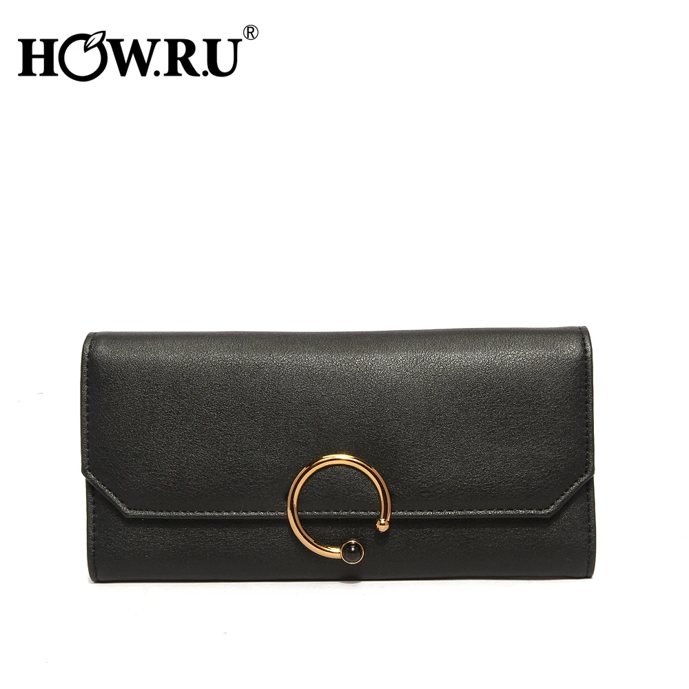 

Women Wallet Female Purse Women Leather Wallet Long Trifold Purse Credit Card Holder Money Clutch Wristlet Zipper Money Clip