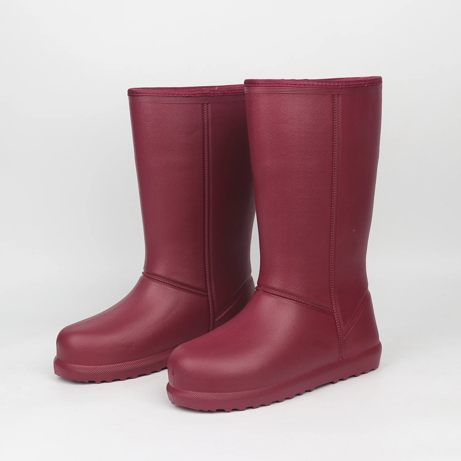 

Women'S Insulated Waterproof Fur Interior Rubber Sole Winter Snow Cold Weather Rain Boots Flat Lightweight Cotton Rain Boots