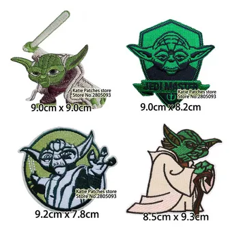 

Star Wars Movie JEDI Master Yoda Embroidered Iron on Patch, Movie Character Jacket Backpack DIY Clothing Accessories