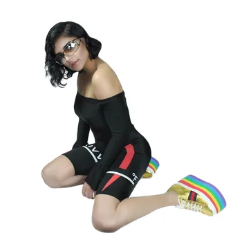 

Rosegal On Sale Stylish Off The Shoulder Bell Sleeve Print Jumpsuit for Women Overalls Ladies Clothes