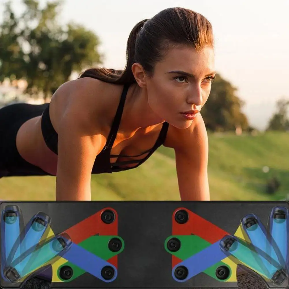 

Push Up Rack Board Men Women 9 System Comprehensive Fitness Exercise Workout Push-up Stands Body Building Training GYM